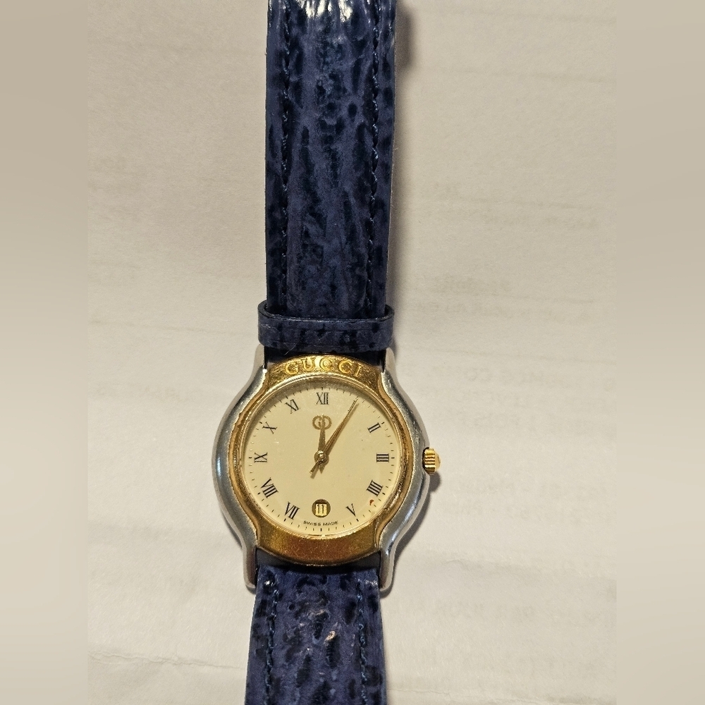 Similar Items Sponsored See all   Vintage Gucci 13mm Black Crocodile Leather Wat